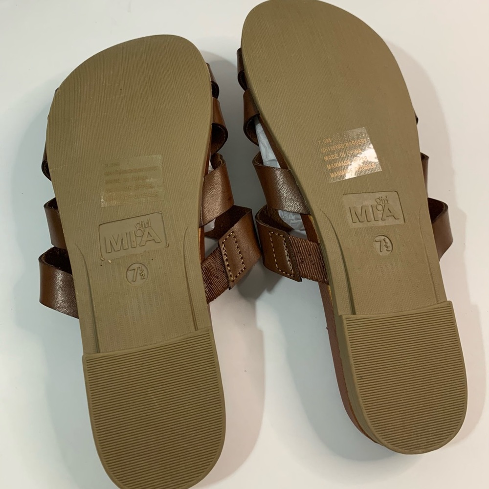 Mia Women’s Sandals crisscross design Brown size 7.5,10 - Picture 8 of 8
